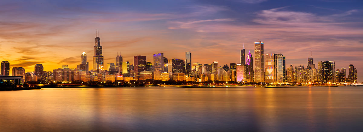 Chicago Skyline Twilight