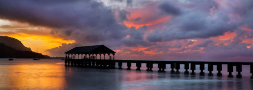 Hanalei Bay Pier Sunset Kauai