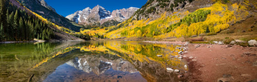 Maroon Bells Fall Colors Reflections Aspen Colorado