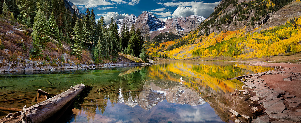 Maroon Bells Reflection Aspen Colorado