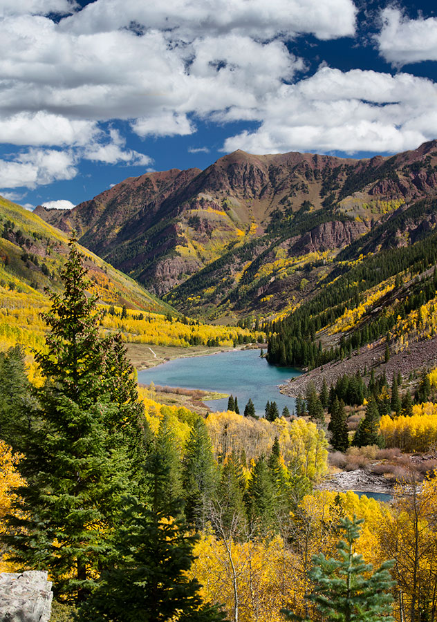 Maroon Lake Aspen Fall Colors Colorado