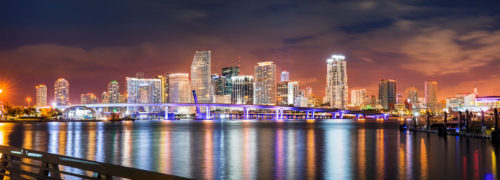 Miami Skyline Reflections