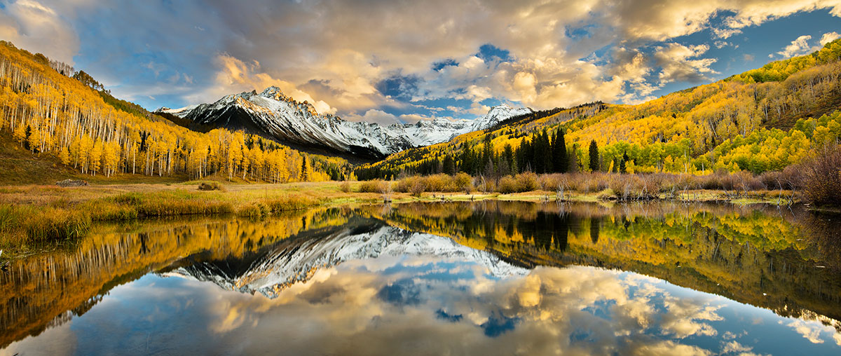 Mt Sneffels Reflecting Lake Fall Colors - Lewis Carlyle Photography