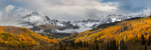 Mt Sneffels Storm Clouds Colorado Fall Colors