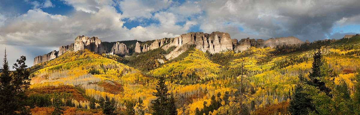 Owl Creek Pass Cliffs Colorado Fall Colors