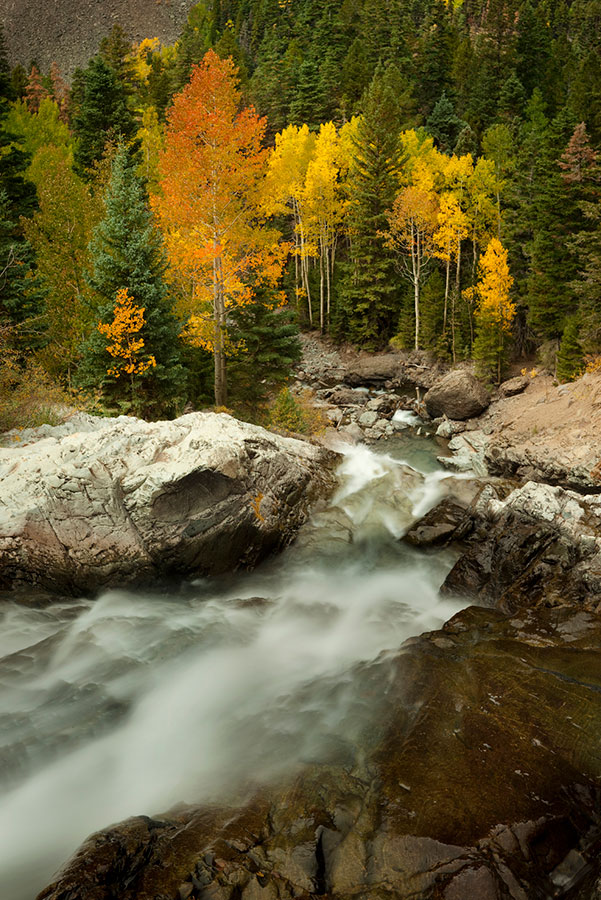 Waterfall Surrounded by Fall Colors