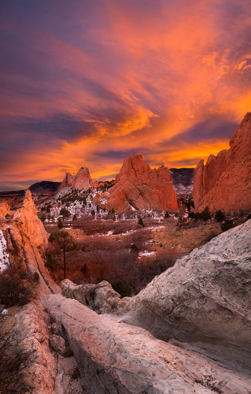 Garden of the Gods Fire Swirl