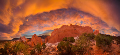 Kissing Camels Sunset Garden of the Gods