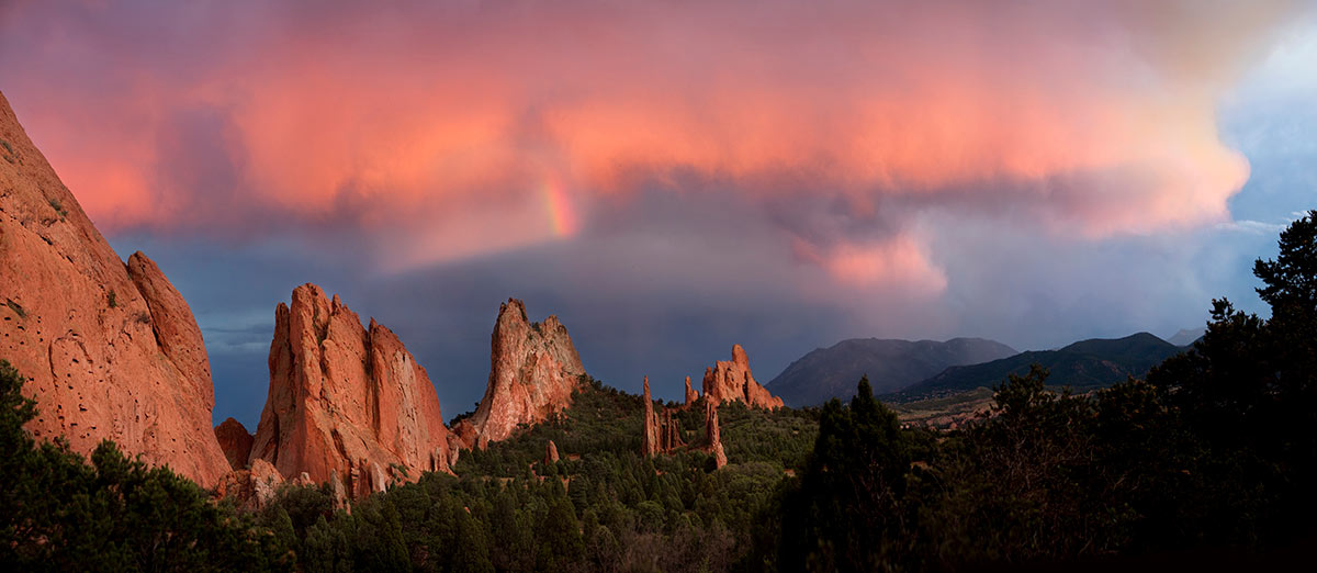 Garden of the Gods Sunset Rainbow