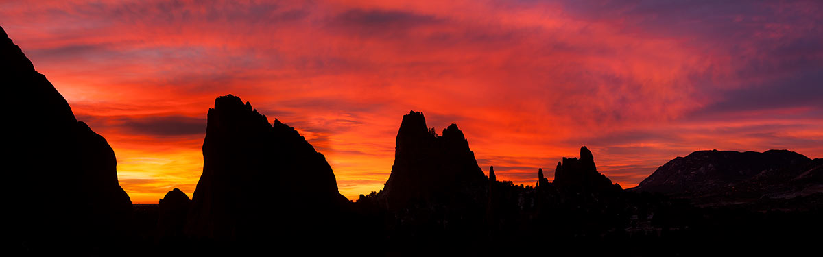 Garden of the Gods Sunset Silhouette