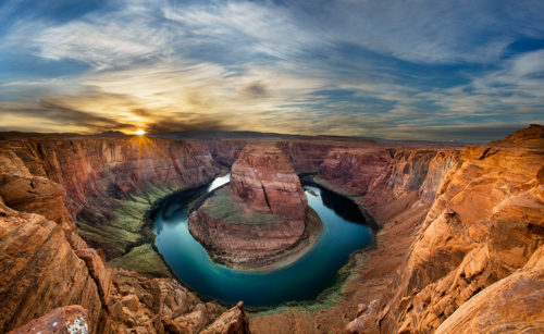 Horseshoe Bend Sunset Flare