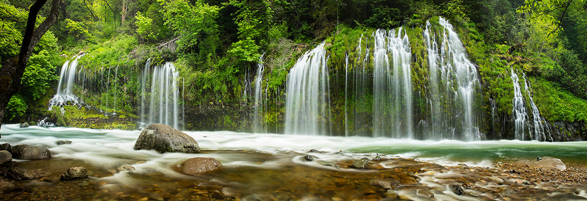 Mossbrae Falls Panoramic Waterfall