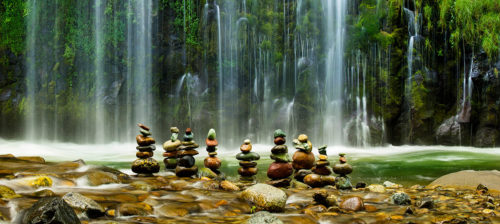 Mossbrae Falls Rainbow Cairns