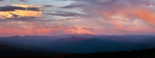 Mt Hood Panoramic Sunset