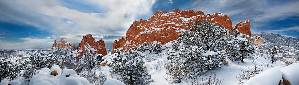 Kissing Camels Snow Storm Garden of the Gods