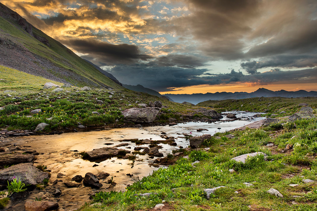 Ice Lake Creek Colorado Sunrise