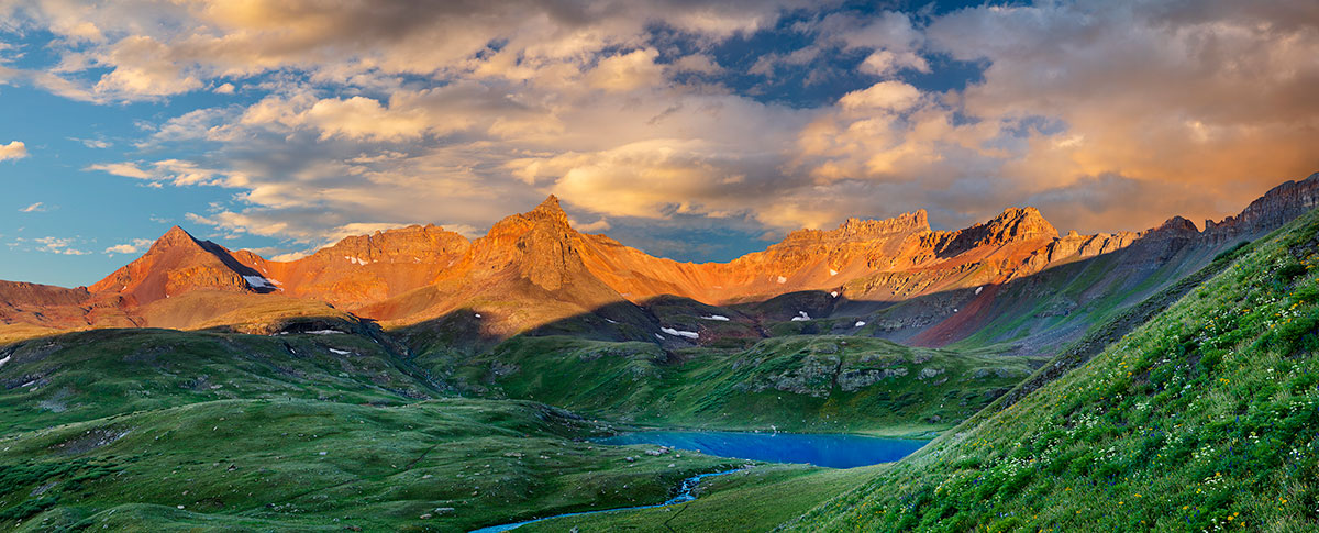 Ice Lake Sunrise Red Mountains