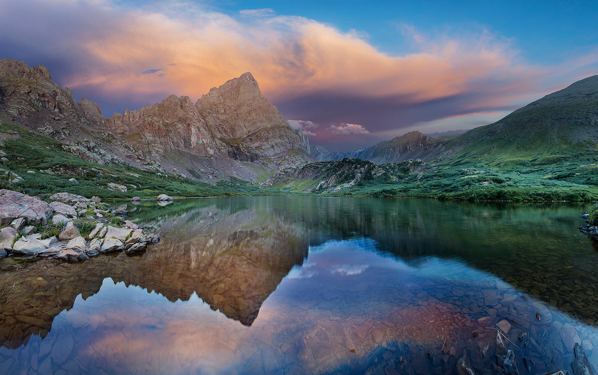 Crestone Needle Sunrise Reflections South Colony Lake