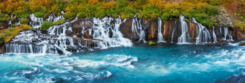 Hraunfossar Waterfalls Iceland