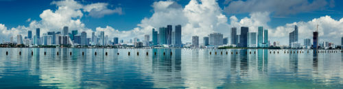 Miami Skyline Reflections