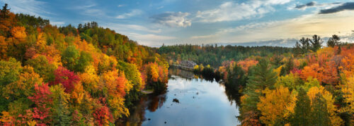 Old 510 Bridge Fall Colors Michigan Upper Peninsula